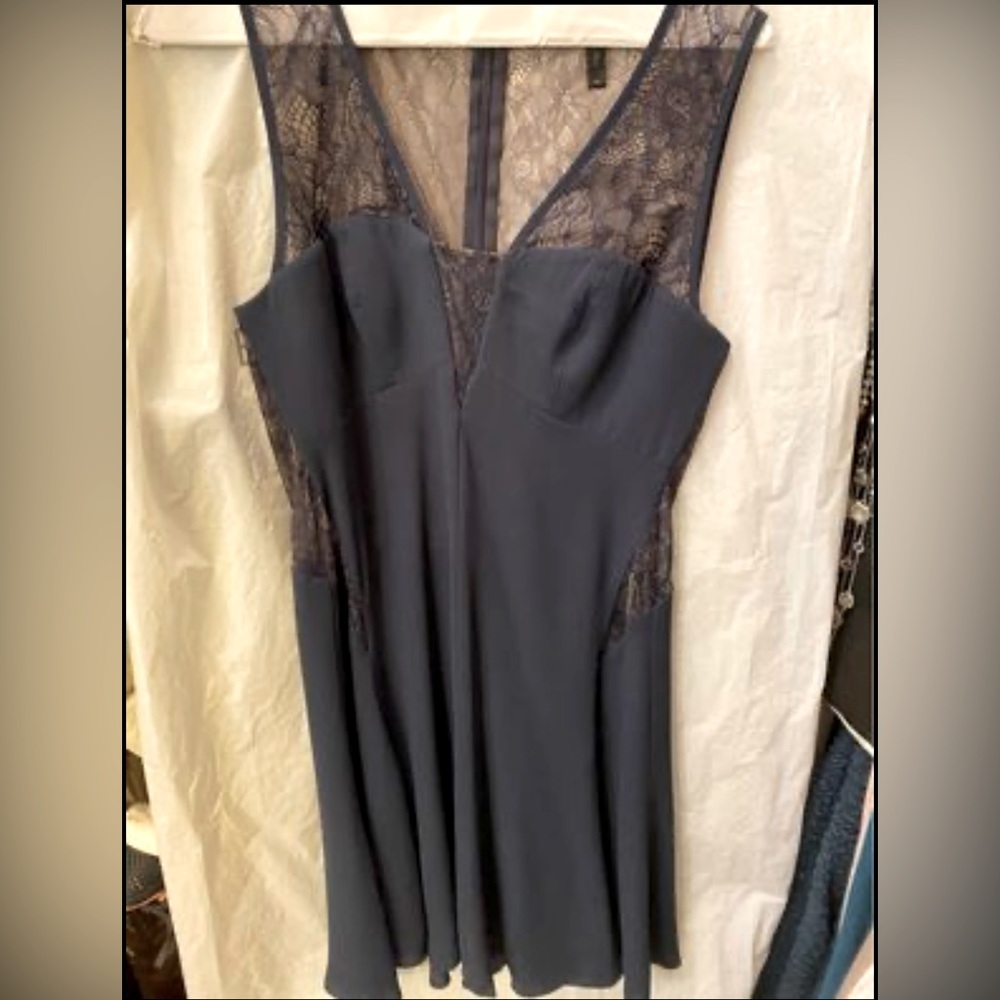 BCBG maxazria knee length navy dress